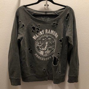Chaser Distressed Ramone Sweatshirt Medium